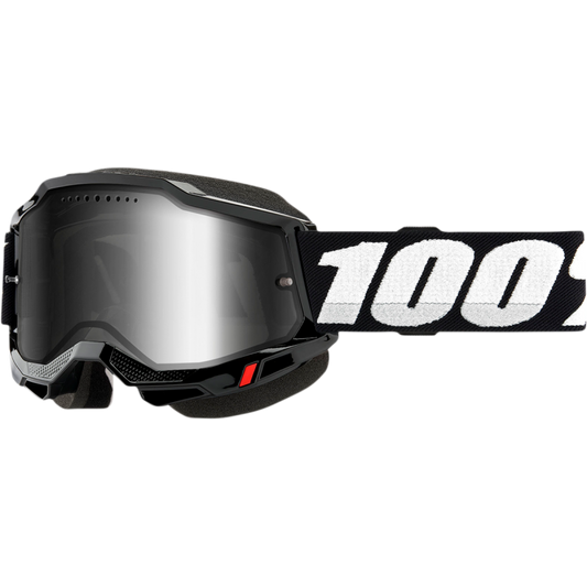 ACCURI 2 SNOWMOBILE GOGGLE BLACK - MIRROR SILVER LENS