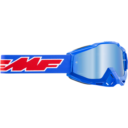 FMF POWERBOMB GOGGLE ROCKET BLUE - MIRROR BLUE LENS