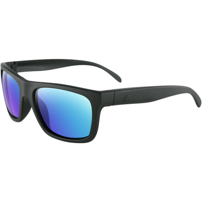 CAVERN SUNGLASS MATTE BLACK FRAME SMOKE/GREEN REVO LENS