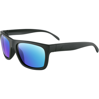 CAVERN SUNGLASS MATTE BLACK FRAME SMOKE/GREEN REVO LENS