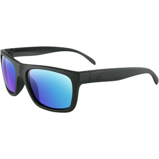 CAVERN SUNGLASS MATTE BLACK FRAME SMOKE/GREEN REVO LENS