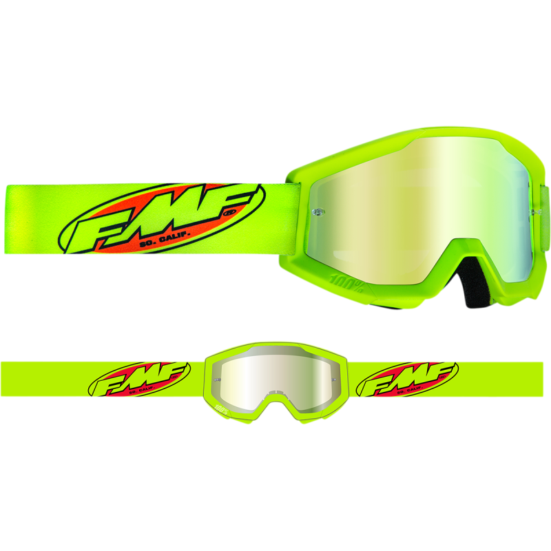 FMF POWERCORE GOGGLE CORE YELLOW - MIRROR GOLD LENS