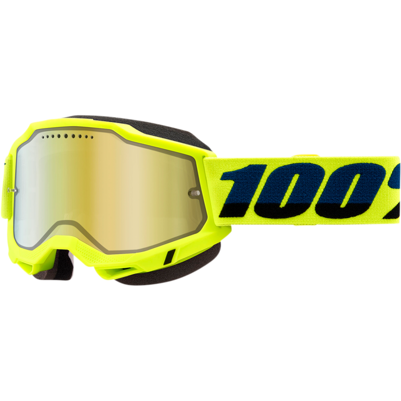 ACCURI 2 SNOWMOBILE GOGGLE YELLOW - MIRROR GOLD LENS