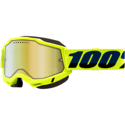 ACCURI 2 SNOWMOBILE GOGGLE YELLOW - MIRROR GOLD LENS