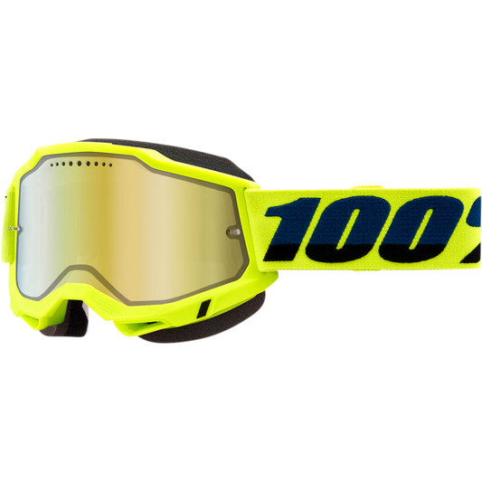 ACCURI 2 SNOWMOBILE GOGGLE YELLOW - MIRROR GOLD LENS