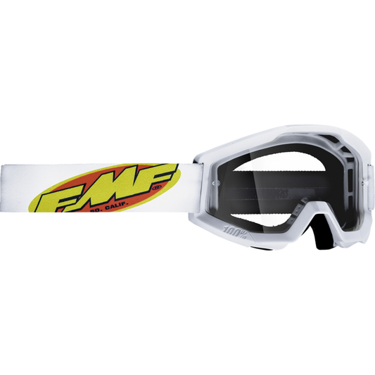 FMF POWERCORE GOGGLE CORE WHITE - CLEAR LENS