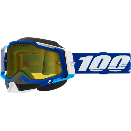 RACECRAFT 2 SNOWMOBILE GOGGLE BLUE - YELLOW LENS