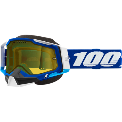 RACECRAFT 2 SNOWMOBILE GOGGLE BLUE - YELLOW LENS