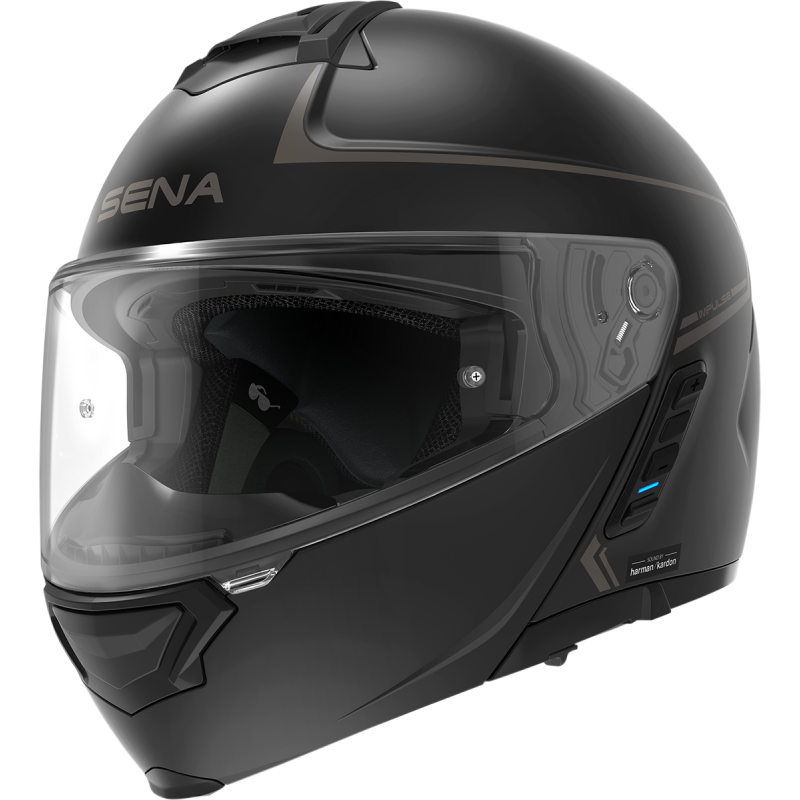 IMPULSE SMART HELMET FLIP-UP MATT BLACK S SIZE DOT