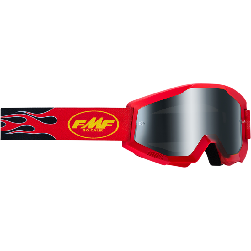 FMF POWERCORE SAND GOGGLE FLAME RED - SMOKE LENS