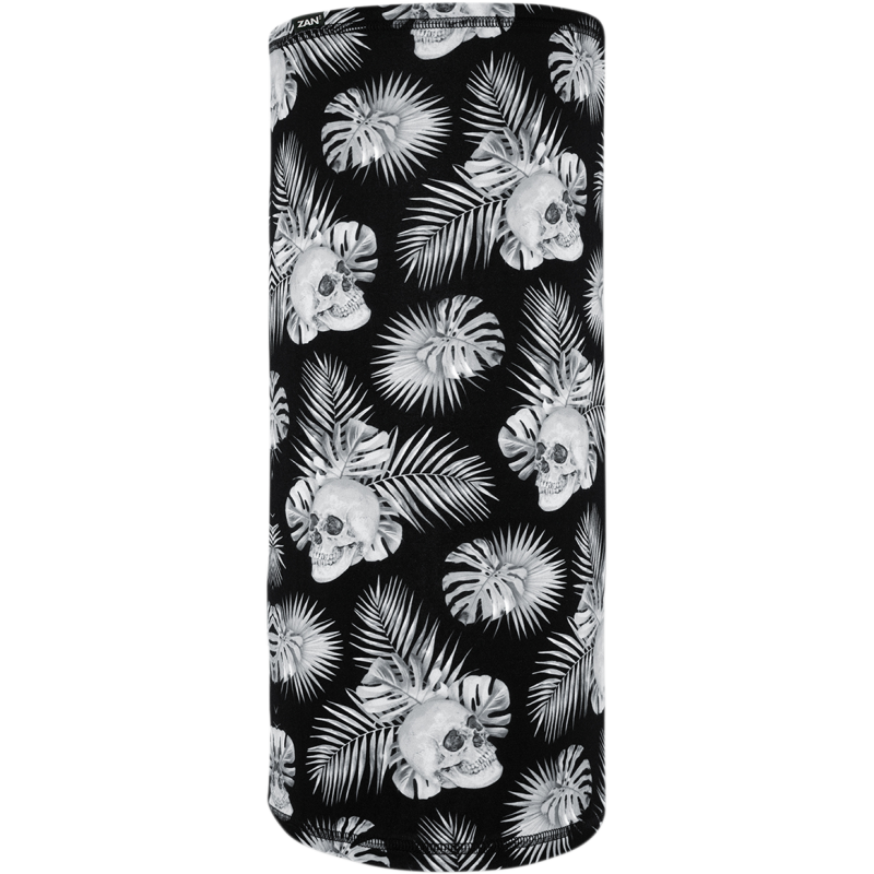 MOTLEY TUBE BLACK & WHITE TROPICAL SKULL