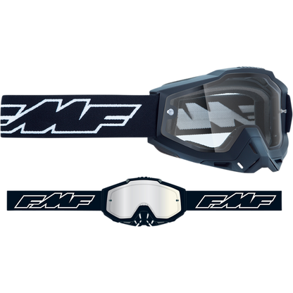 FMF POWERBOMB ENDURO GOGGLE ROCKET BLACK - CLEAR LENS