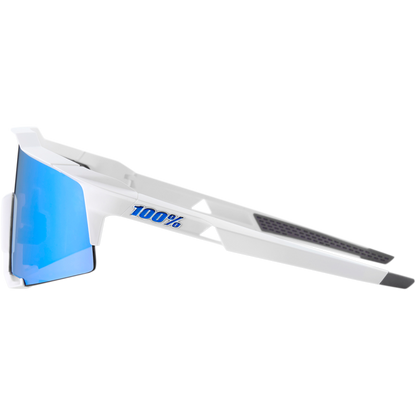 SPEEDCRAFT MATTE WHITE W/ HIPER ICEBERG BLUE MIRROR LENS