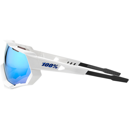 SPEEDTRAP MATTE WHITE W/ HIPER ICEBERG BLUE MIRROR LENS