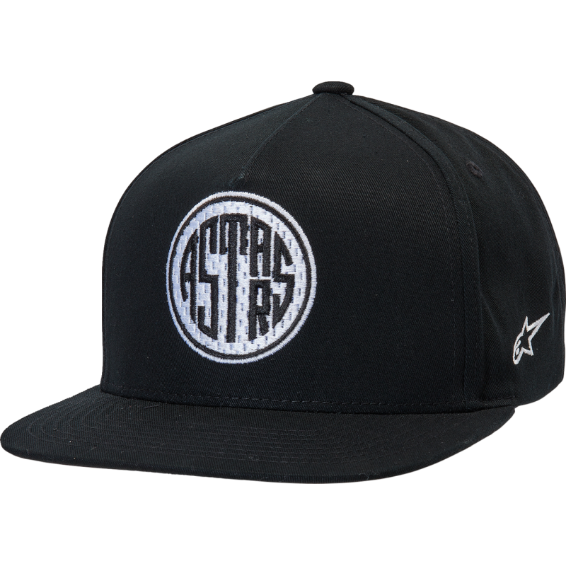 HAT CIRCLE BK/WH O/S