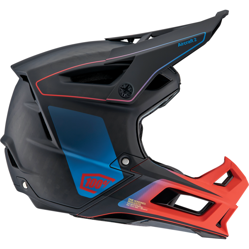 AIRCRAFT 2 HELMET CARBON STEEL BLUE/NEON RED - S